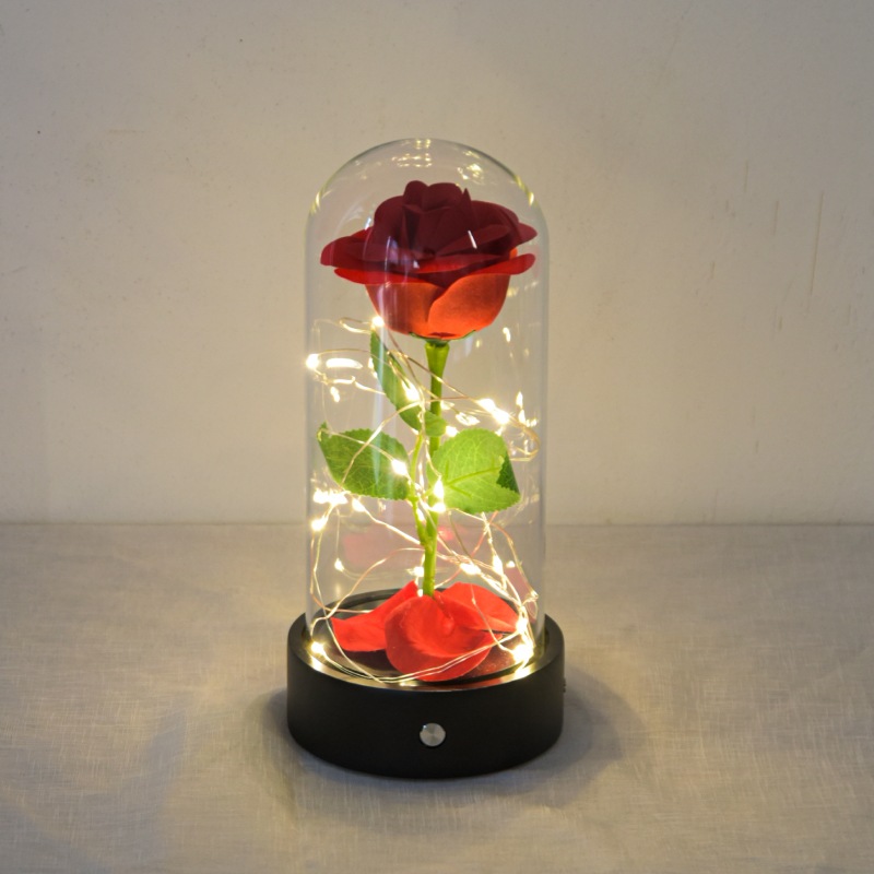 造花 LEDライト 枯れない花 薔薇バラ ローズ キラキラ 充電式