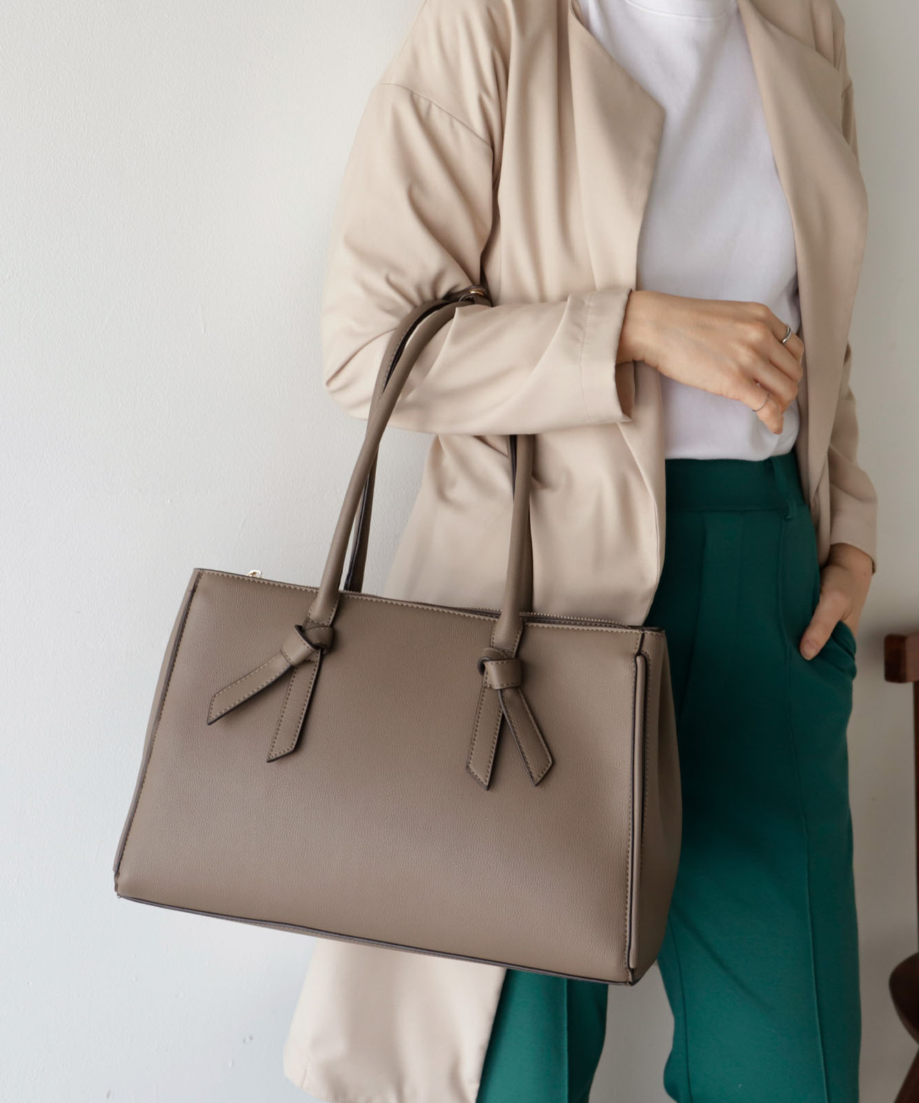 リボンハンドル2wayショルダートートバッグ | バッグ,トートバッグ