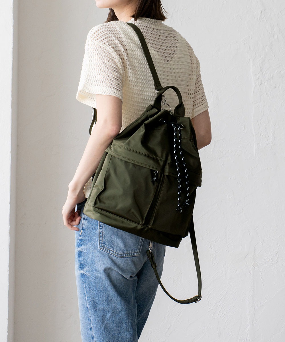 LYN ナイロンバックパック 巾着バッグ お出かけ 2WAY 2way巾着リュックサック | バッグ,リュックサック・デイパック