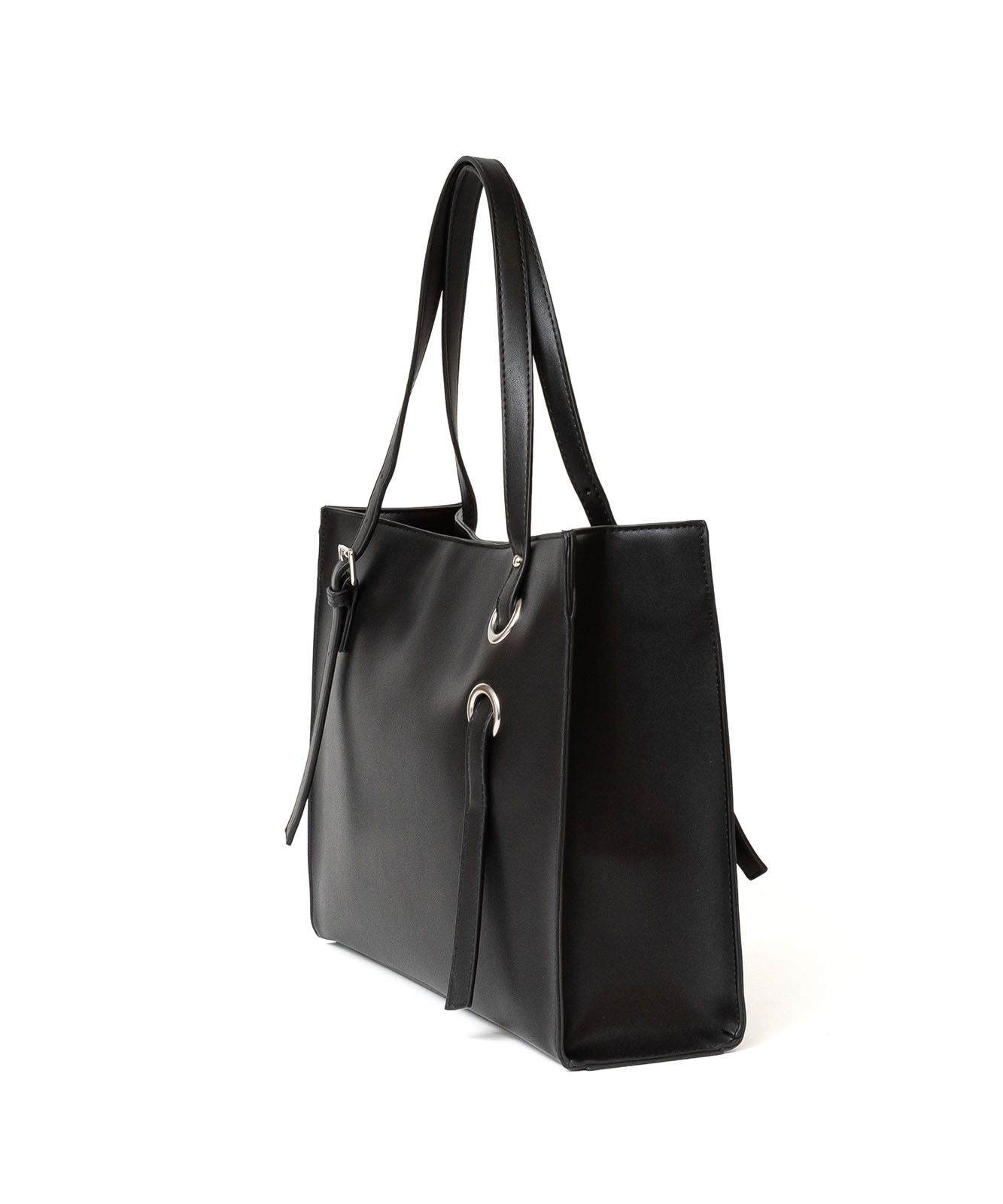 ひめ　トートバッグ　ハンドメイド 2個セット　①黒×AG②黒×S アシンメトリーハンドルスクエアトートバッグ | バッグ,トート