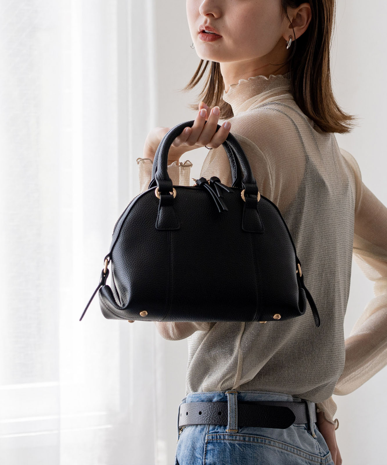 ラウンドファスナー2wayミニバッグ | バッグ,ハンドバッグ,フェイク