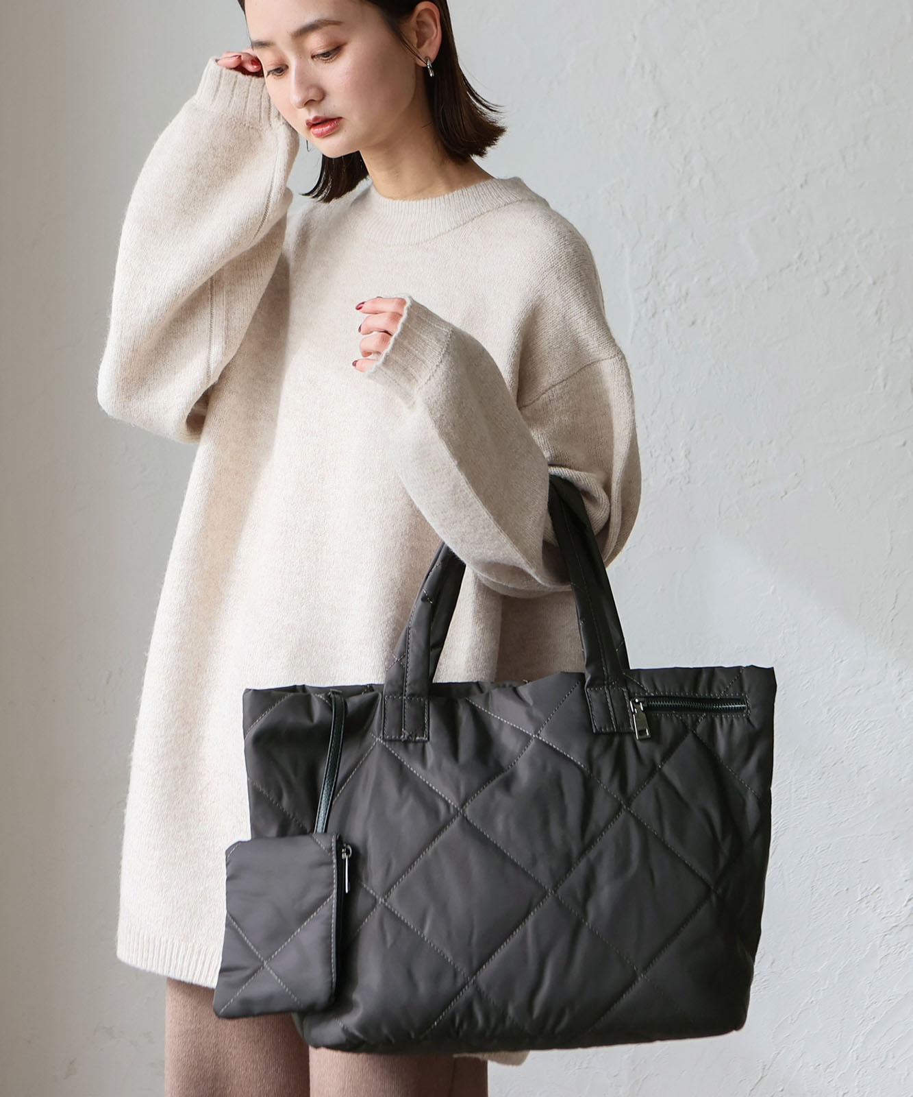 極美品 クチネリ キルティング ナイロンバッグ 3点セット》キルティング2wayナイロントートバッグ | バッグ
