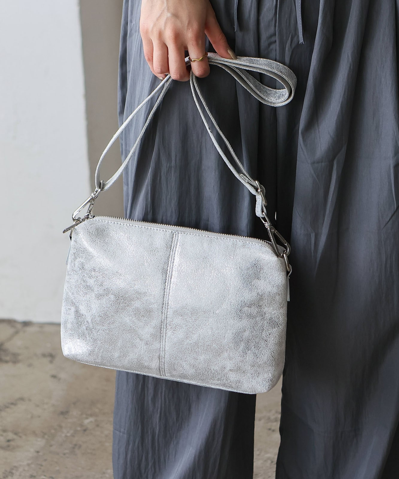 CORSIA ITALY☆ラメ加工カーフでリュクスな3wayショルダーBAG バッグ