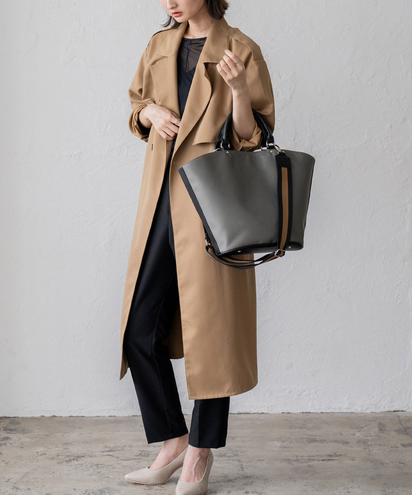 扇型2wayトートバッグ | バッグ,トートバッグ,ナイロン | VitaFelice 扇型2wayトートバッグ | バッグ,トートバッグ,ナイロン | VitaFelice