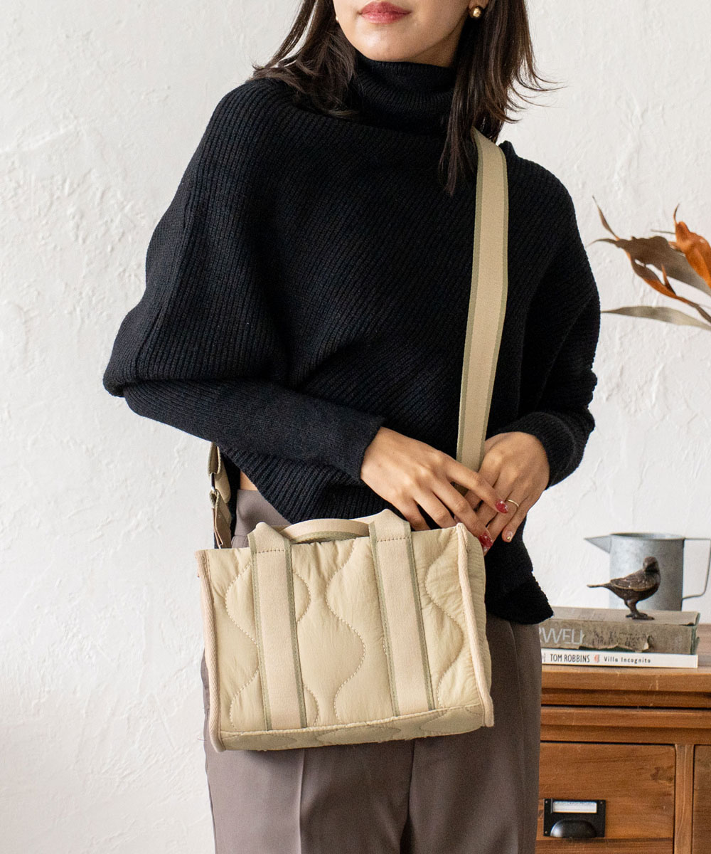 トートバッグ Fallett Two Way Youth Bag Charcoal FA2401BG17CH キルティング2wayナイロンビッグトート | バッグ,トートバッグ