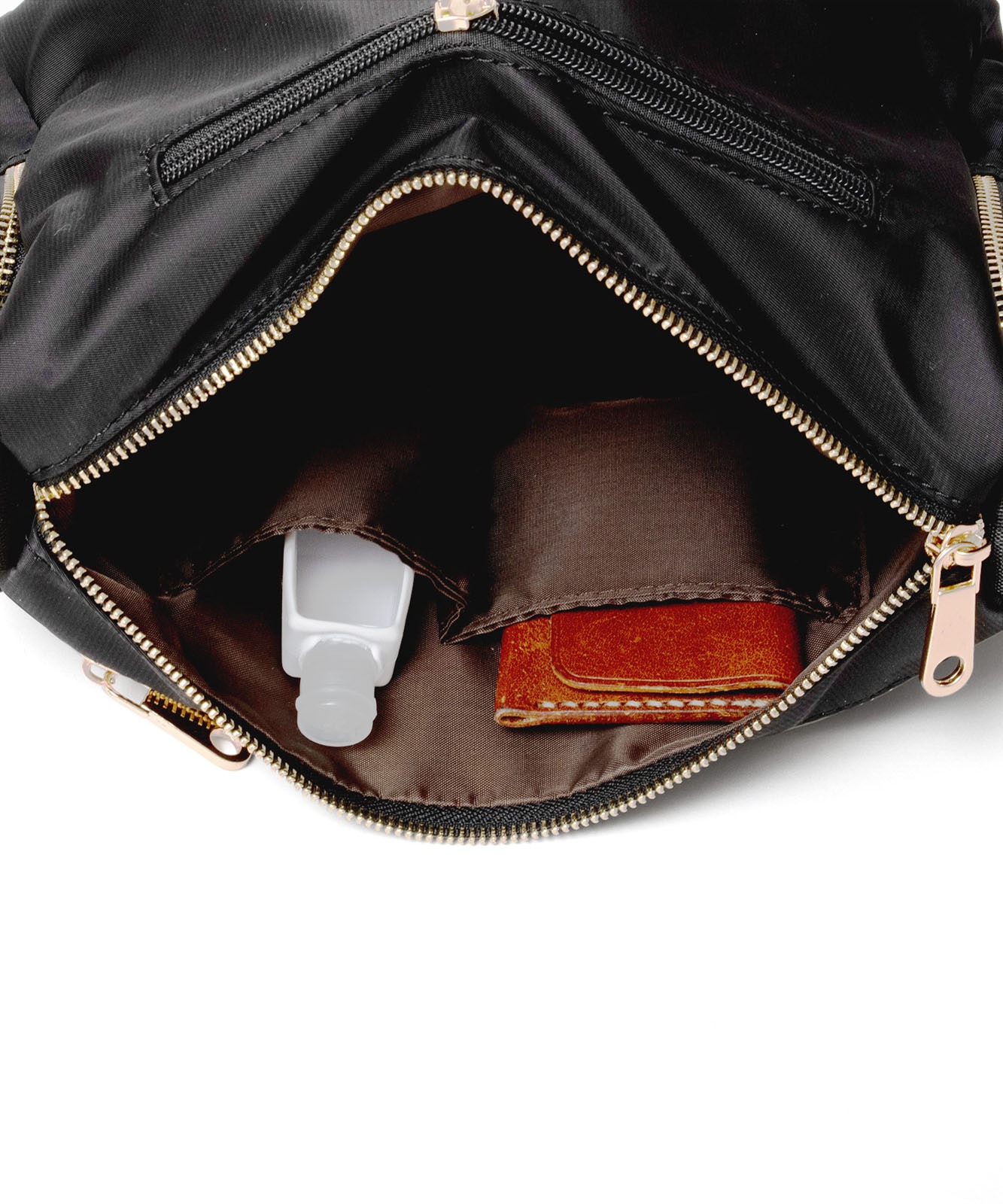 (G)I-DLE minini ナイロンバッグ 正規品 新品 ナイロン 本革 ショルダーバッグ ゴールド金具 ブラック [loche