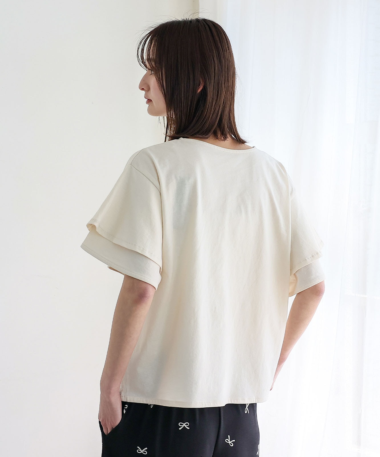 袖フリルトップス | ファッション,アパレル,トップス,Tシャツ
