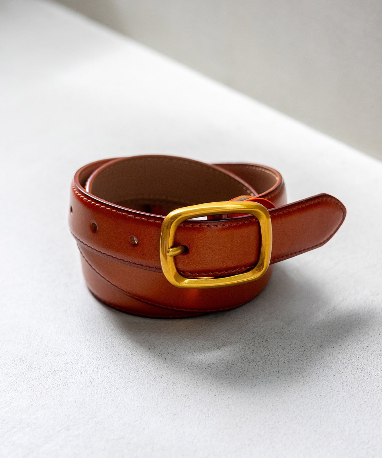 スクエアゴールドバックル本革ベルト | 雑貨・小物,ファッション雑貨