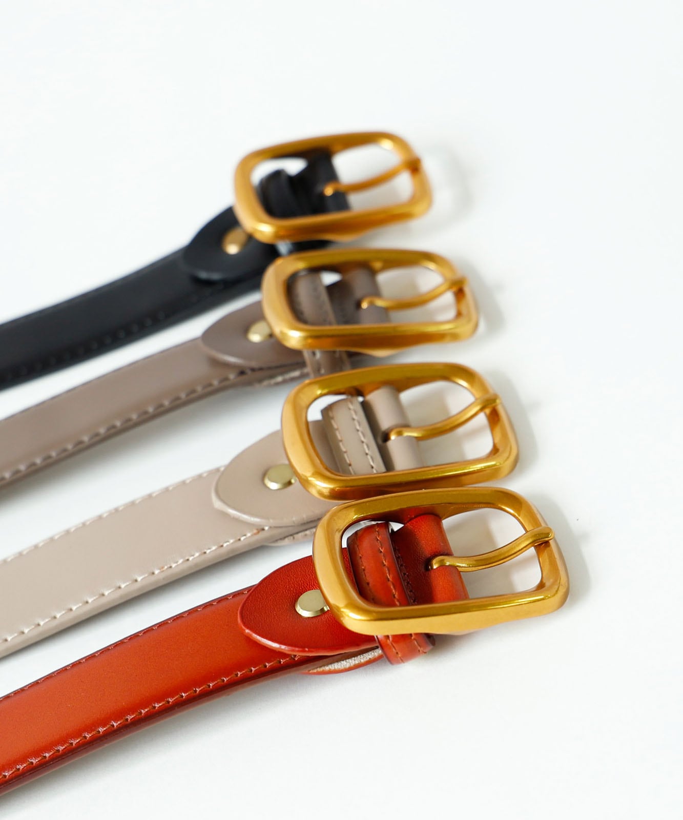 スクエアゴールドバックル本革ベルト | 雑貨・小物,ファッション雑貨