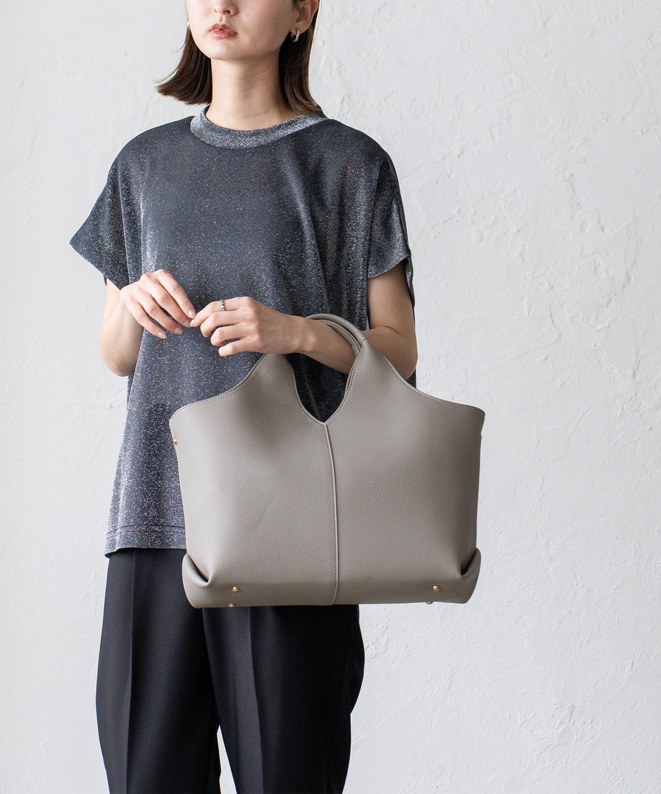 【Take.】ハンドルバッグ ギャザーハンドル2WAY BAG(FREE BLACK): : ウィメンズ｜UNITED