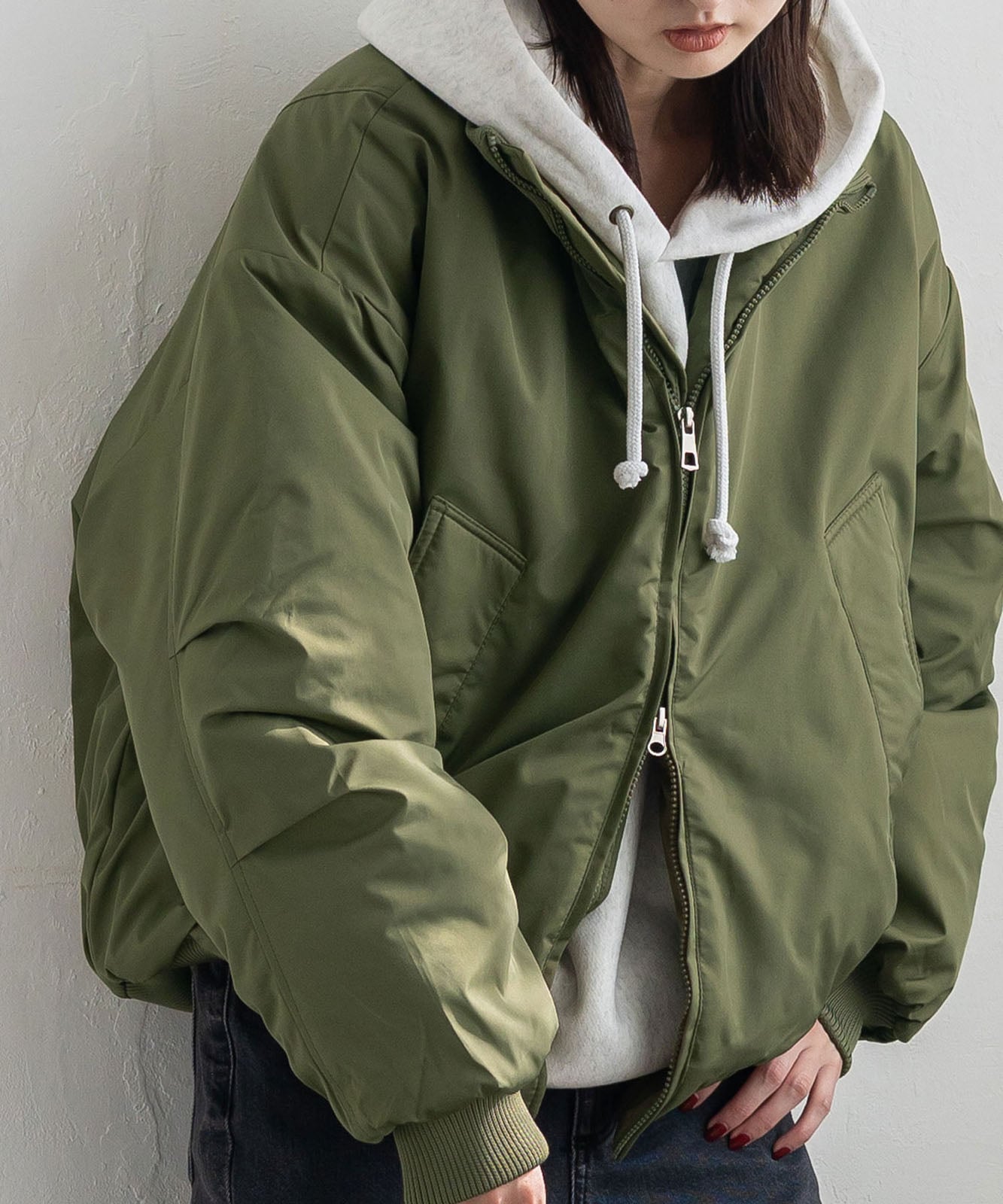 中綿ダブルジップブルゾン MA-1 | ファッション,アパレル,アウター