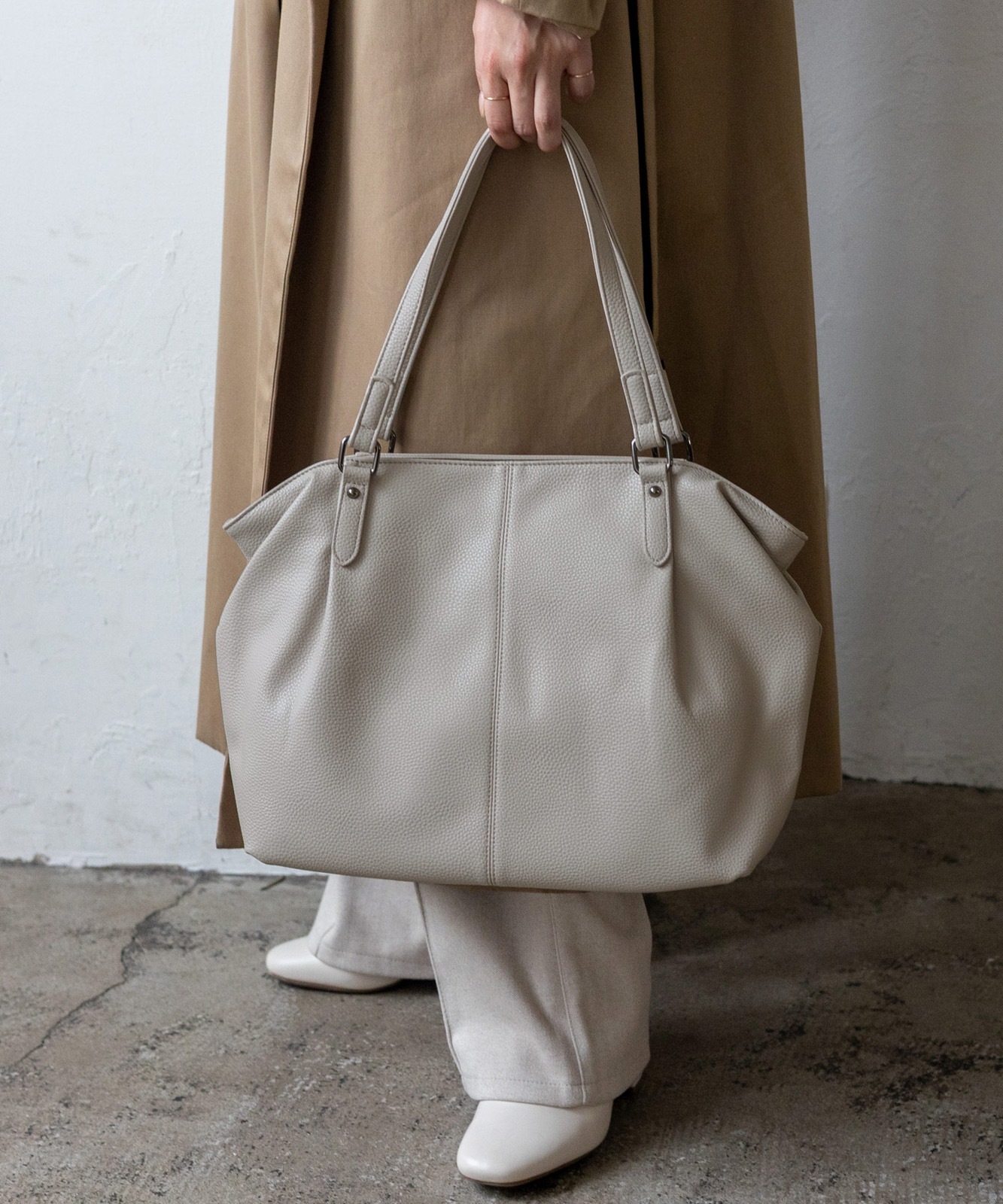 3ルームサイドタックトートバッグ | バッグ,トートバッグ,フェイク