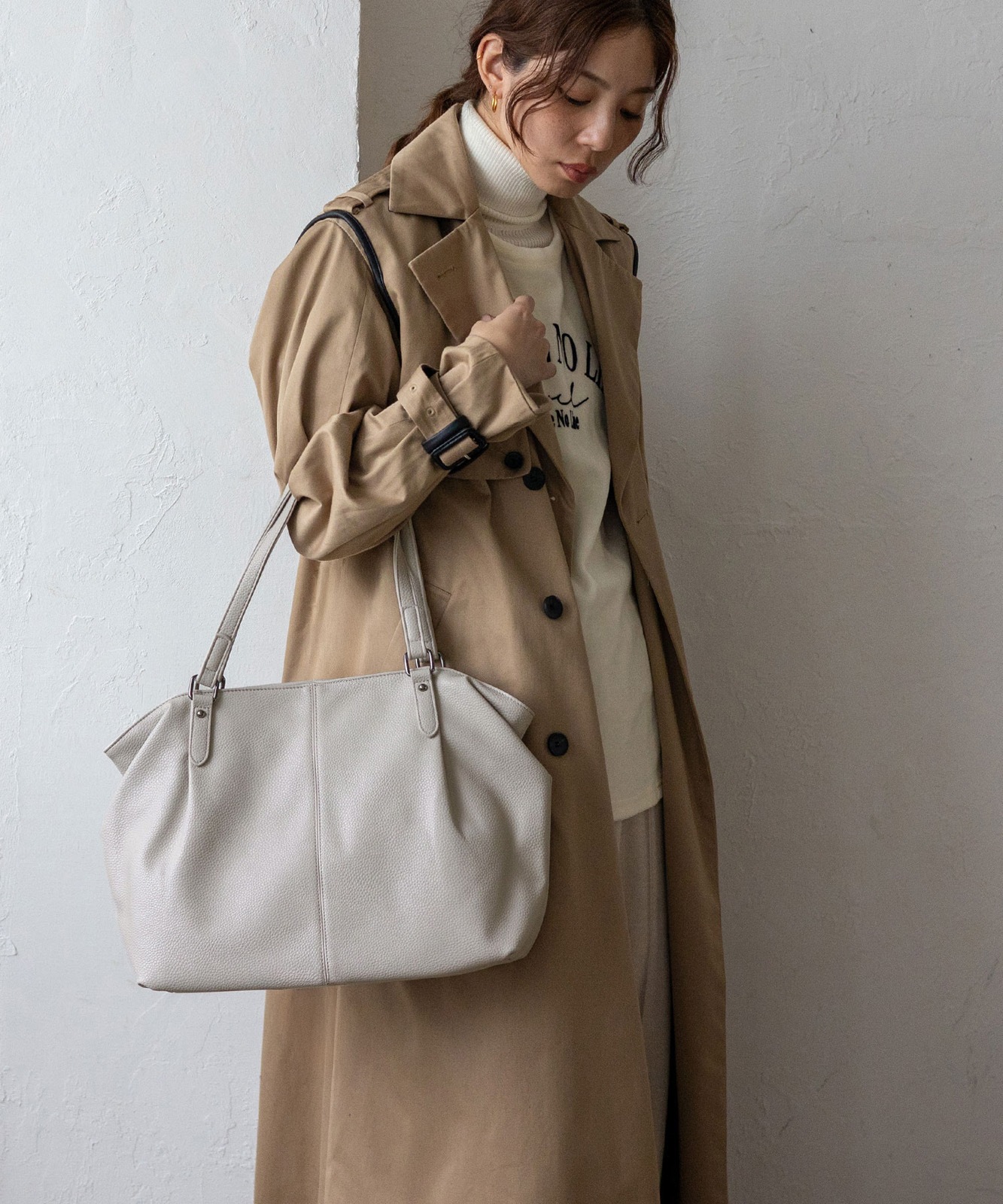 3ルームサイドタックトートバッグ | バッグ,トートバッグ,フェイク