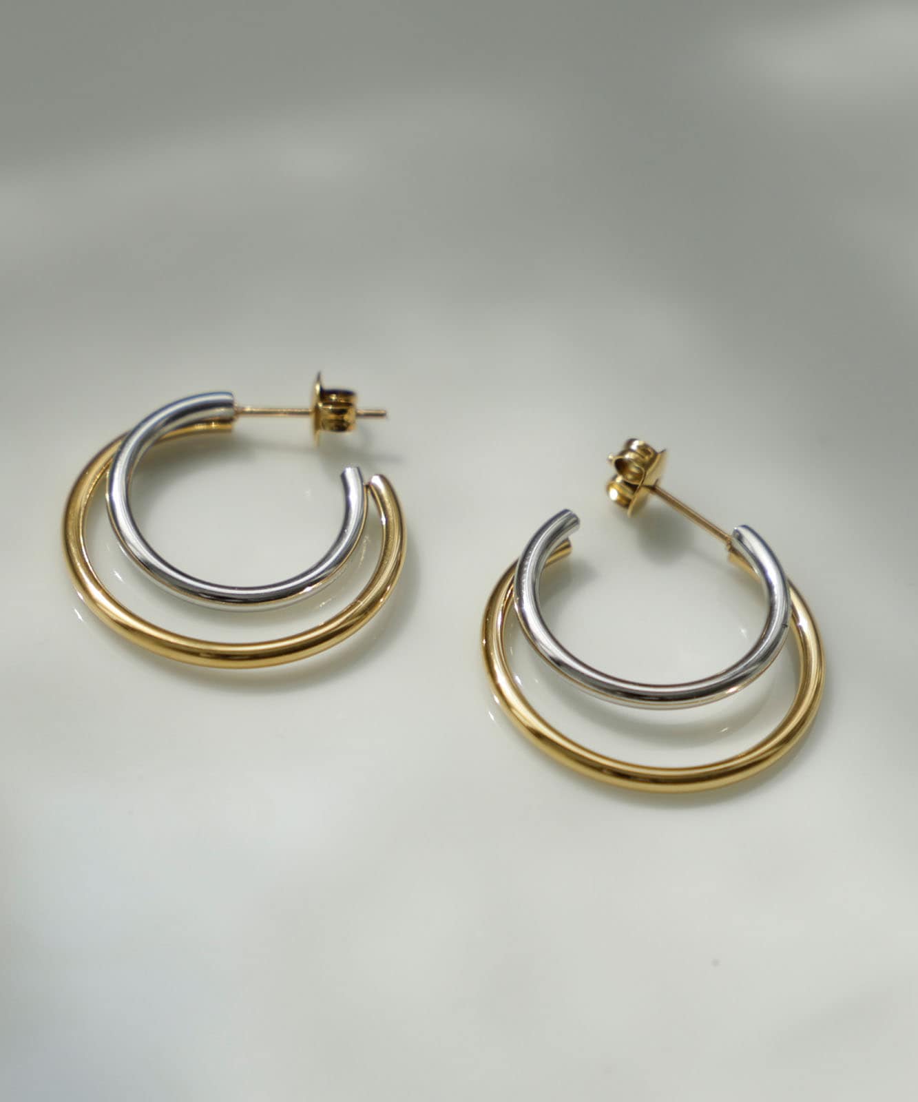 ダブルフープピアス | アクセサリー,ピアス | VitaFelice
