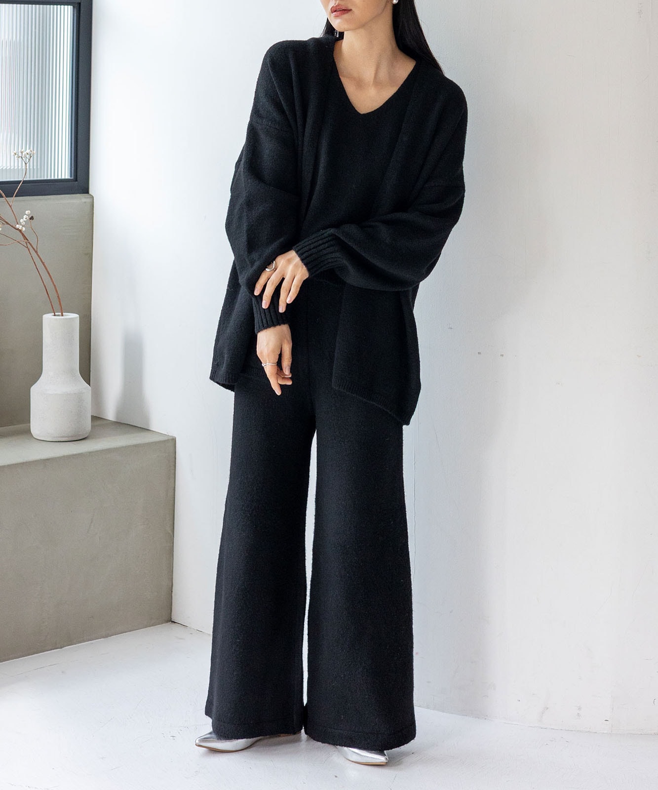 ウール混ニットセットアップ 3点セット | ファッション,アパレル