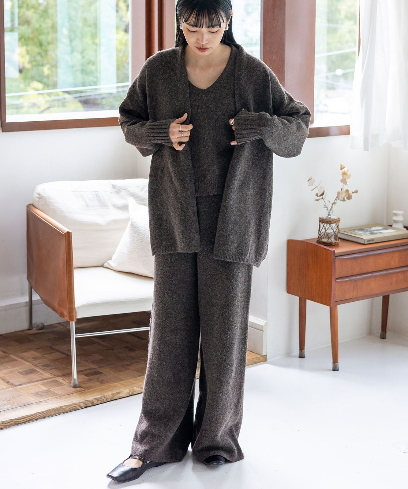 ウール混ニットセットアップ 3点セット | ファッション,アパレル