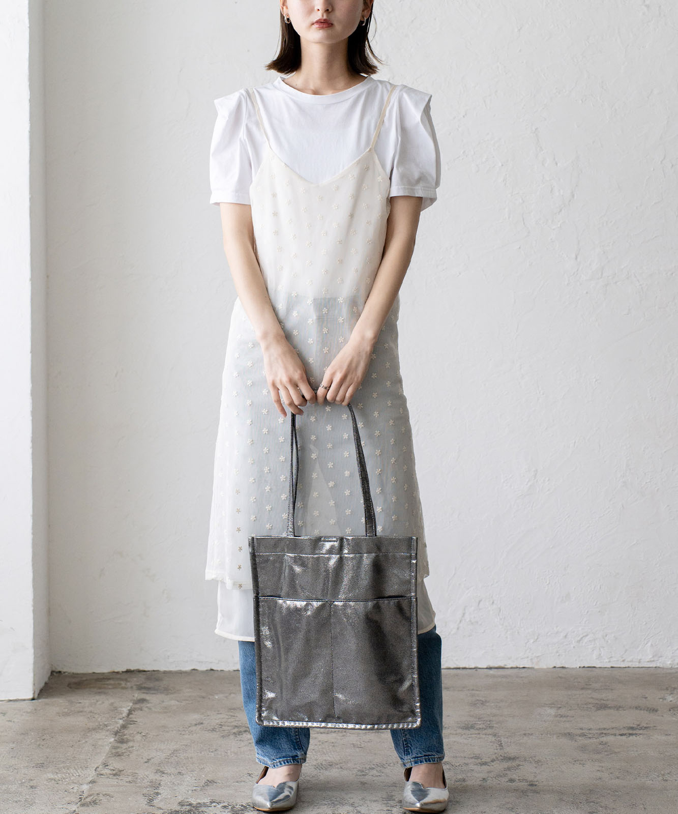 縦型グリッタートートバッグ | バッグ,トートバッグ,フェイク