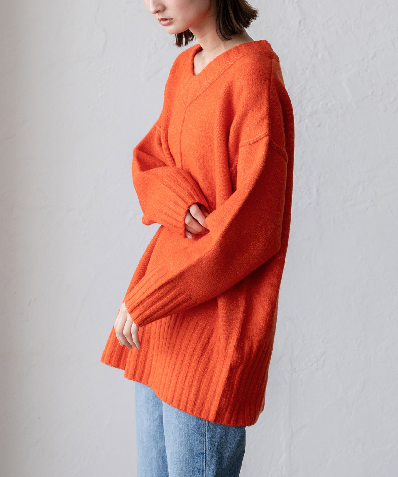 Vネックオーバーサイズニット | ファッション,アパレル,トップス