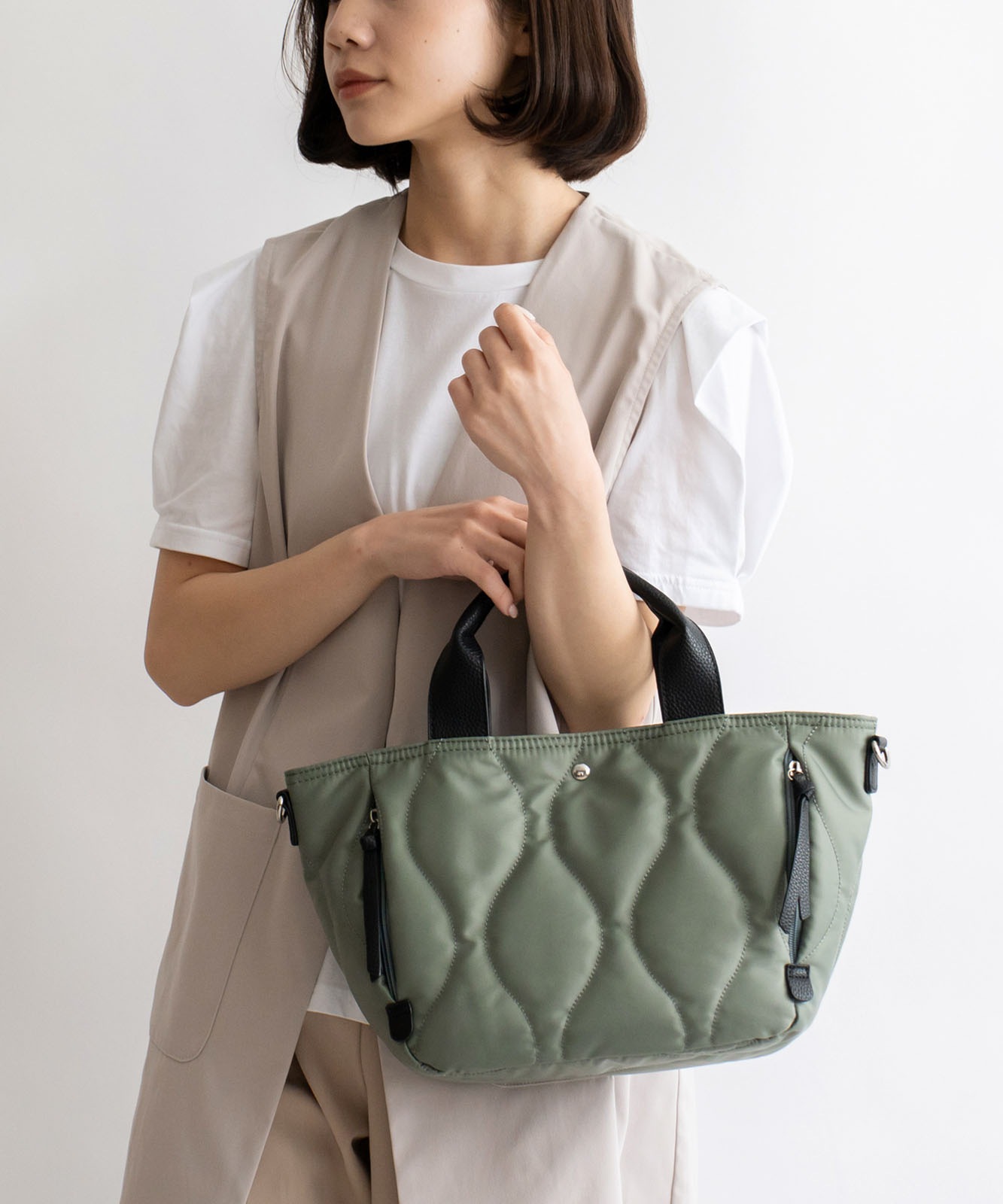 トートバッグ Fallett Two Way Youth Bag Charcoal FA2401BG17CH キルティング2wayコンビトートバッグ | すべての商品 | VitaFelice