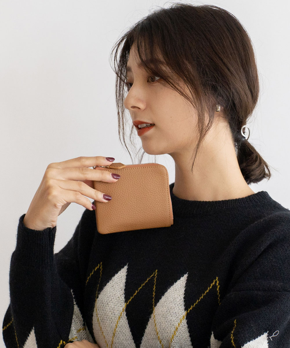 スキミング防止】L字ファスナースリムミニウォレット | 財布,折財布