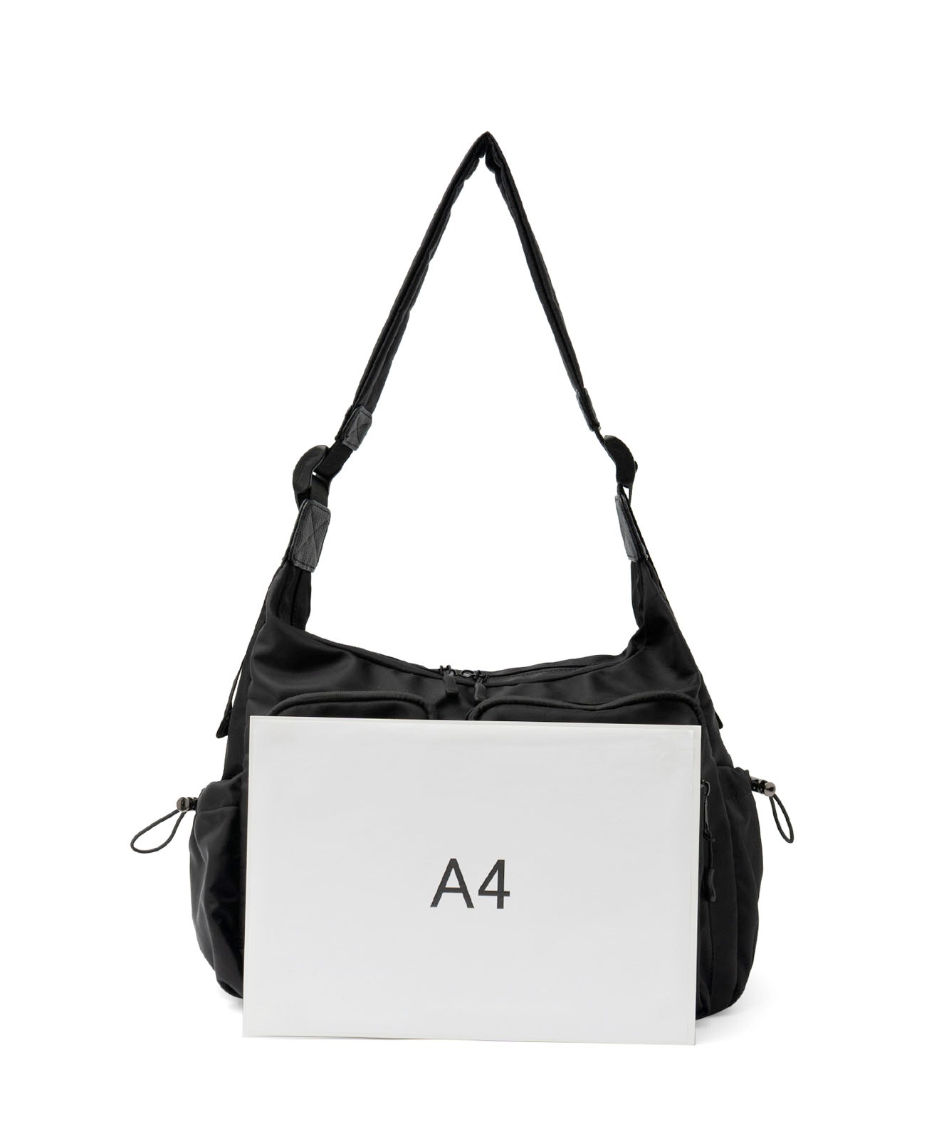 黒のナイロンショルダーバッグ 13ポケットナイロンショルダーバッグ | バッグ,ショルダーバッグ