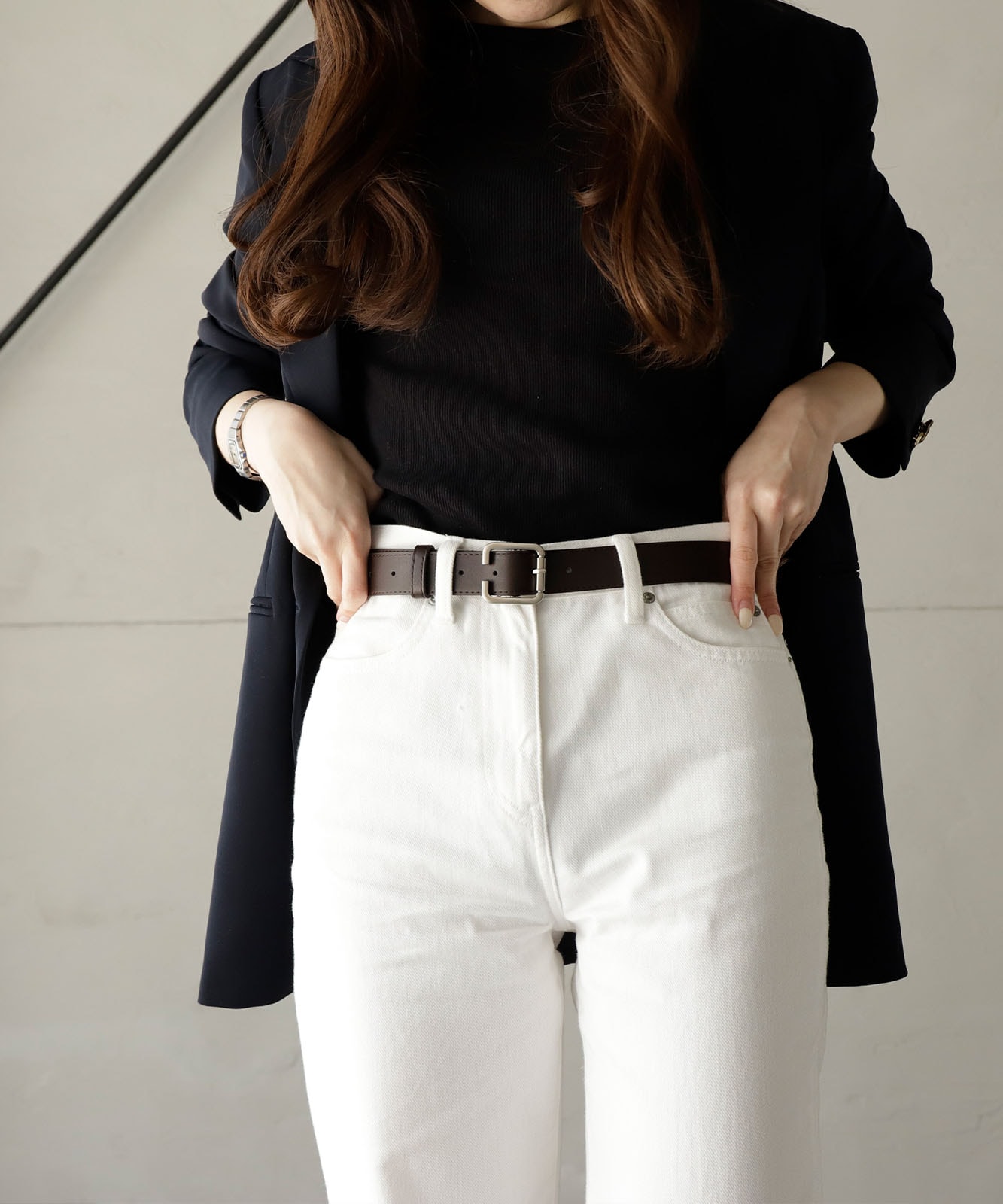 レザーベルト　銀色バックル　105cm　（jzs_99）　1020 レザーベルト 銀色バックル 105cm （jzs_99） 1020 レザーベルト 銀色