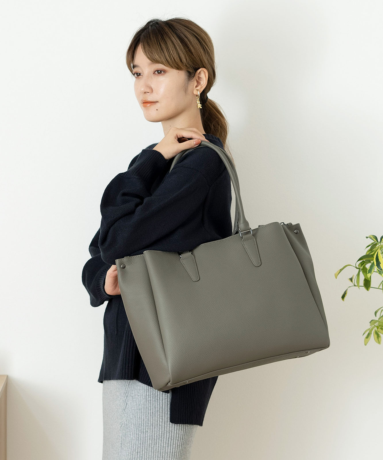 本革3ルームビジネストートバッグ | バッグ,トートバッグ,レザー