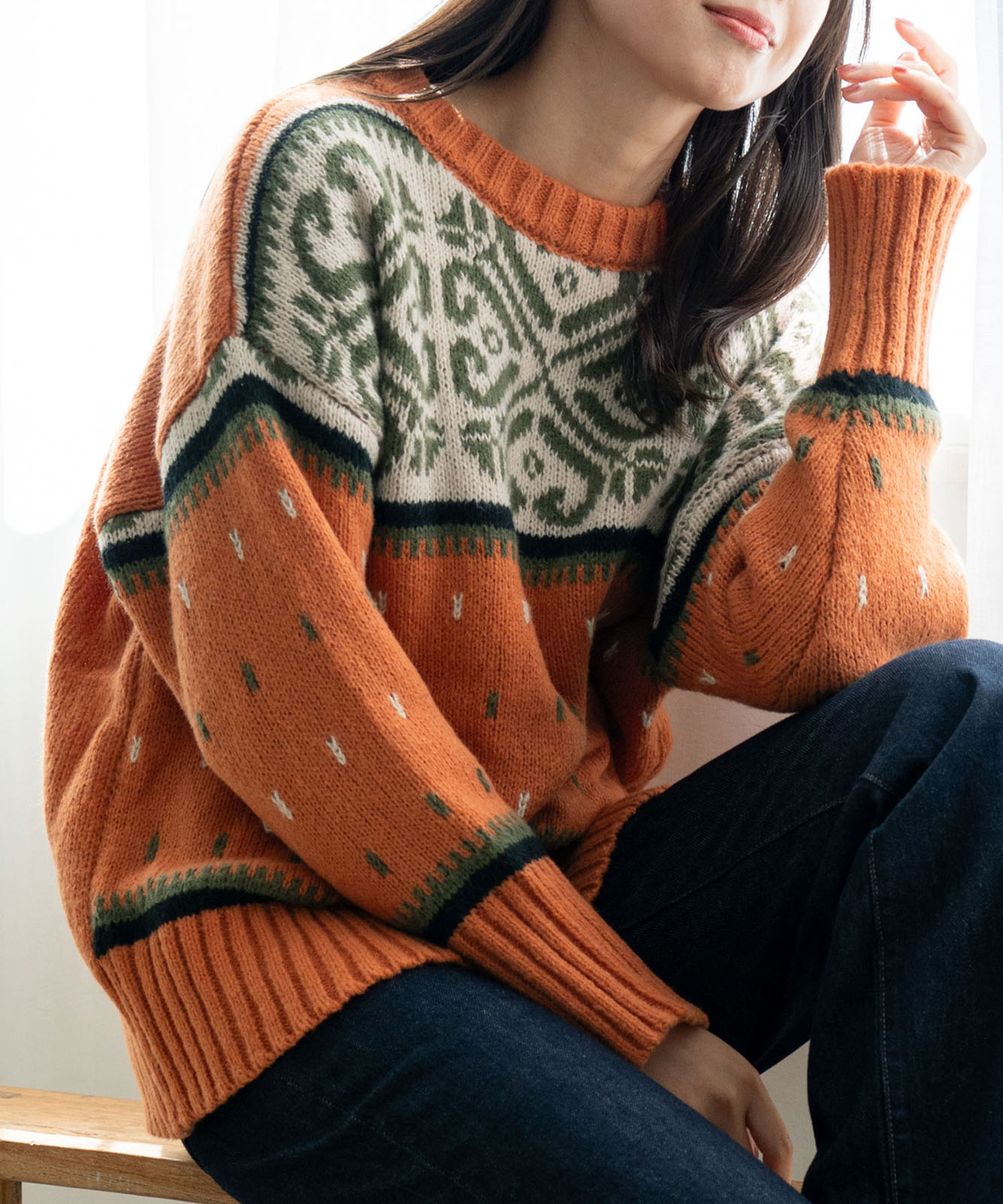 ノルディック柄ニット | ファッション,アパレル,トップス,ニット