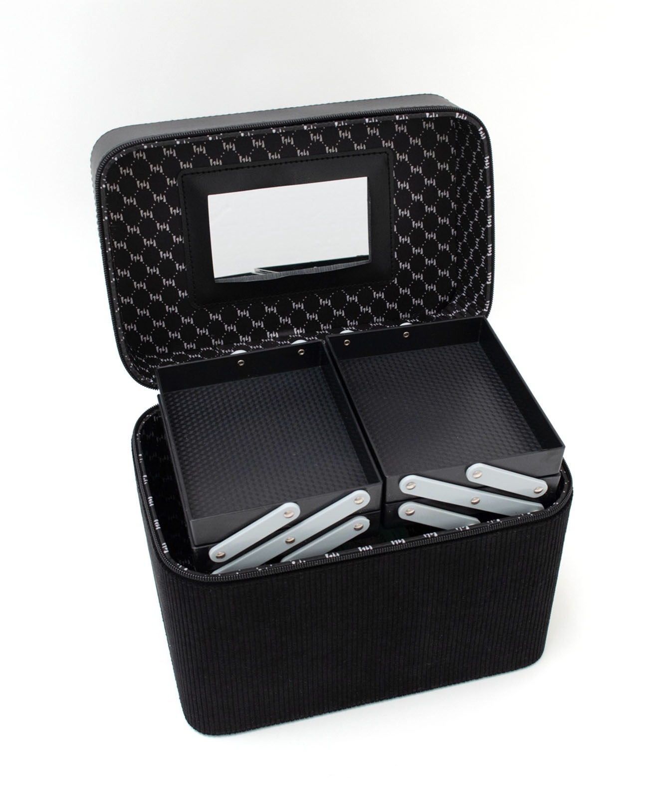 コーデュロイメイクボックス（左右各2段トレイ） | すべての商品