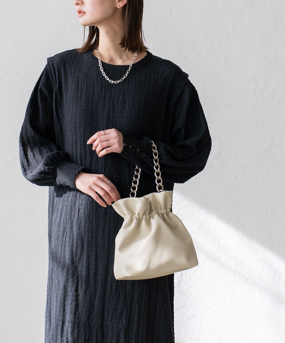 チェーン2way巾着ショルダーバッグ | バッグ,ショルダーバッグ