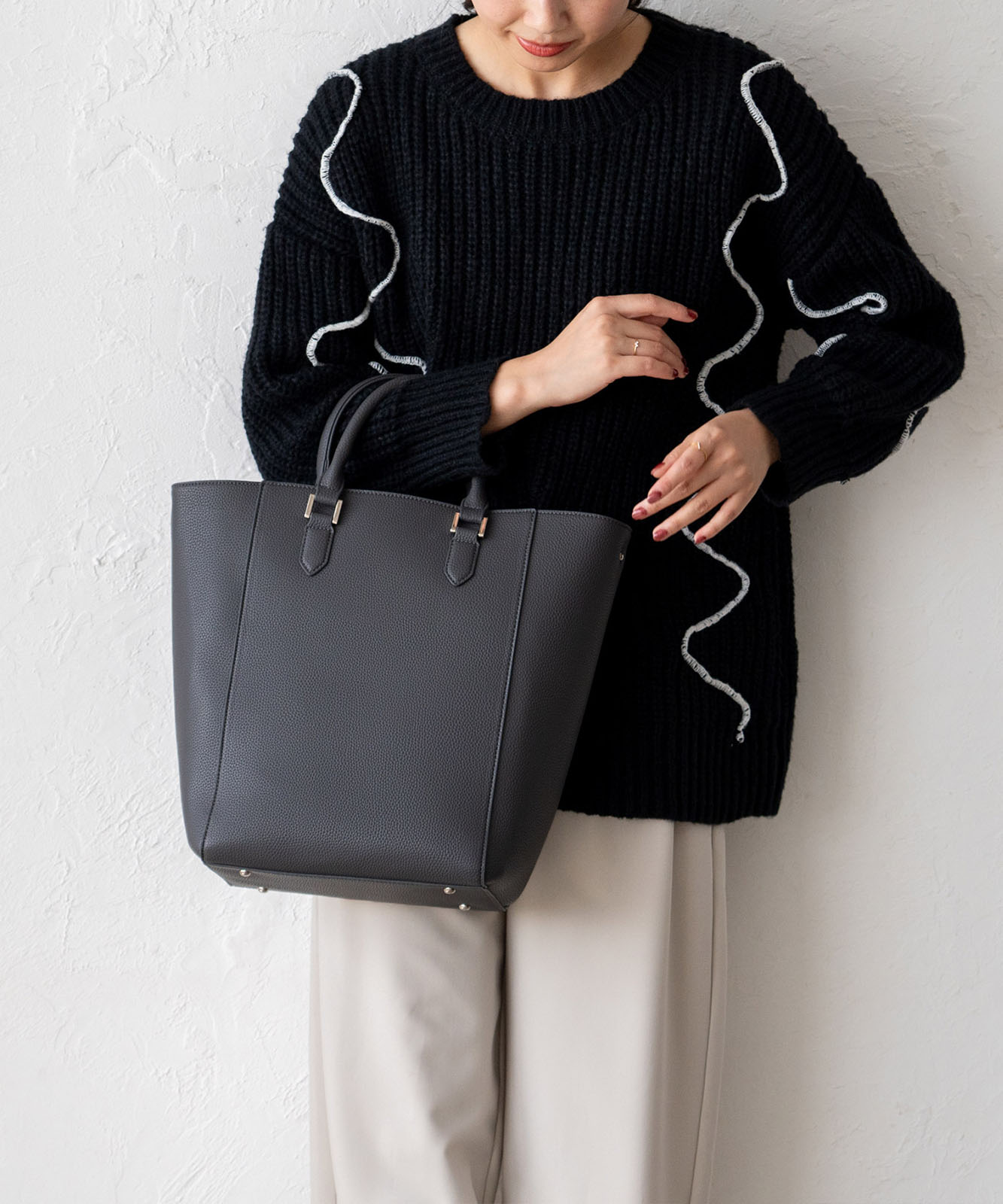 ツイントートバック　ウールドット ツイントートバック ウールドット