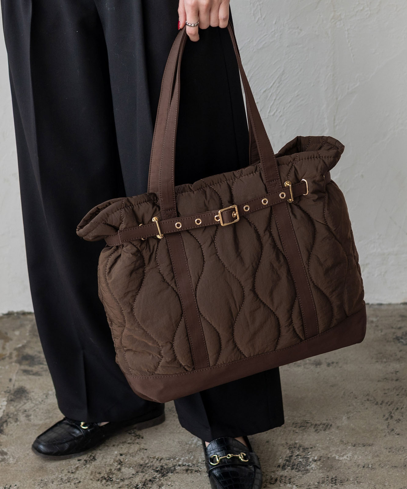 ベルトデザインキルティングトートバッグ | バッグ,トートバッグ