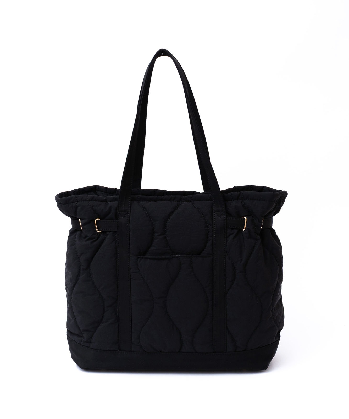 キルティングトートバッグ ブラック ベルトデザインキルティングトートバッグ | バッグ,トートバッグ