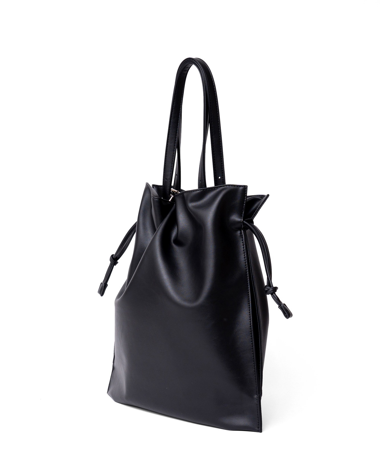 A.P.C. ブラックフェイクレザートートバッグ　巾着 A.P.C. ブラックフェイクレザートートバッグ 巾着