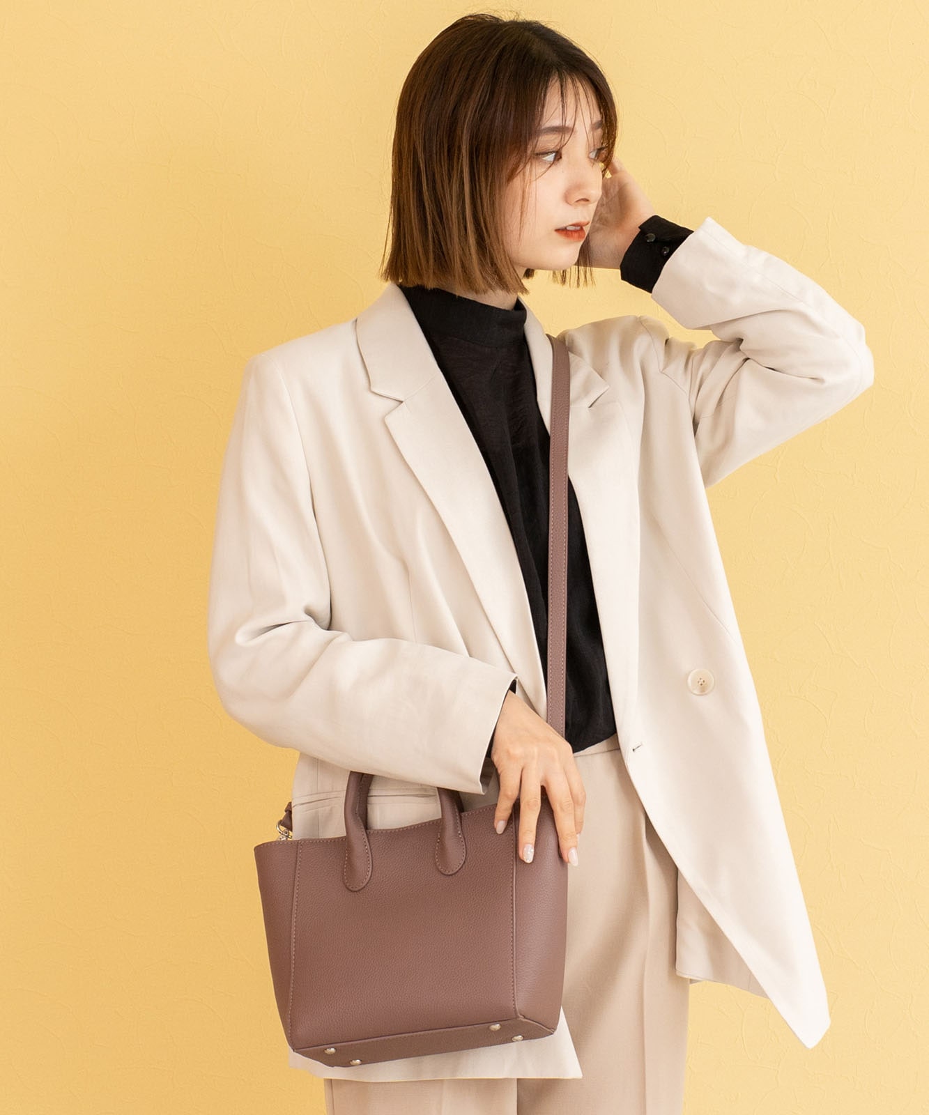 B5 牛革 ギャザー ハンドバッグ | 筒井株式会社 | Japan Leather