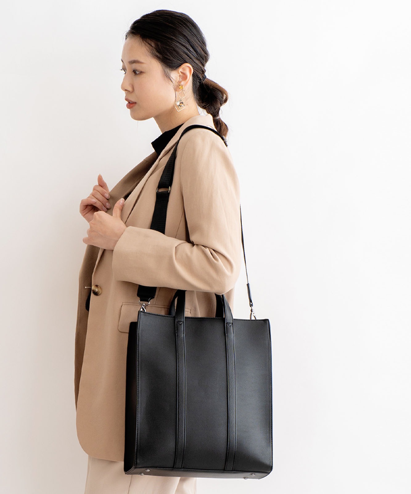 【日本未入荷】PARFOIS デニム 2WAYトートバッグ スクエア 縦型スクエア2wayトートバッグ | バッグ,トートバッグ,フェイク