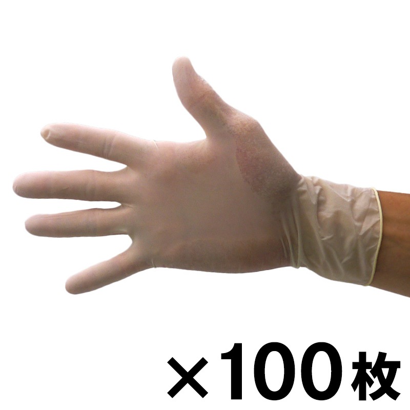 天然ゴム極薄手袋100枚入りパウダー付き15個 TGL-493M 使い捨て極
