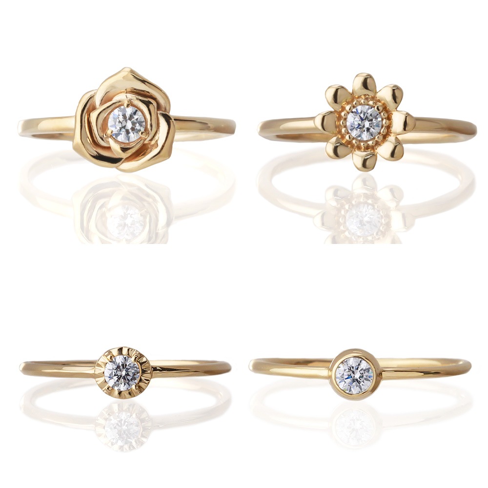 一粒 モチーフリング|VORONOI/ボロノイ ー 繊細・モダン・オリジナル