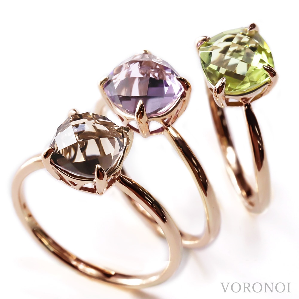 VORONOI K10 天然石 リング チェスカット VORONOI K10 天然石 リング チェスカット VORONOI K10 天然石 リング