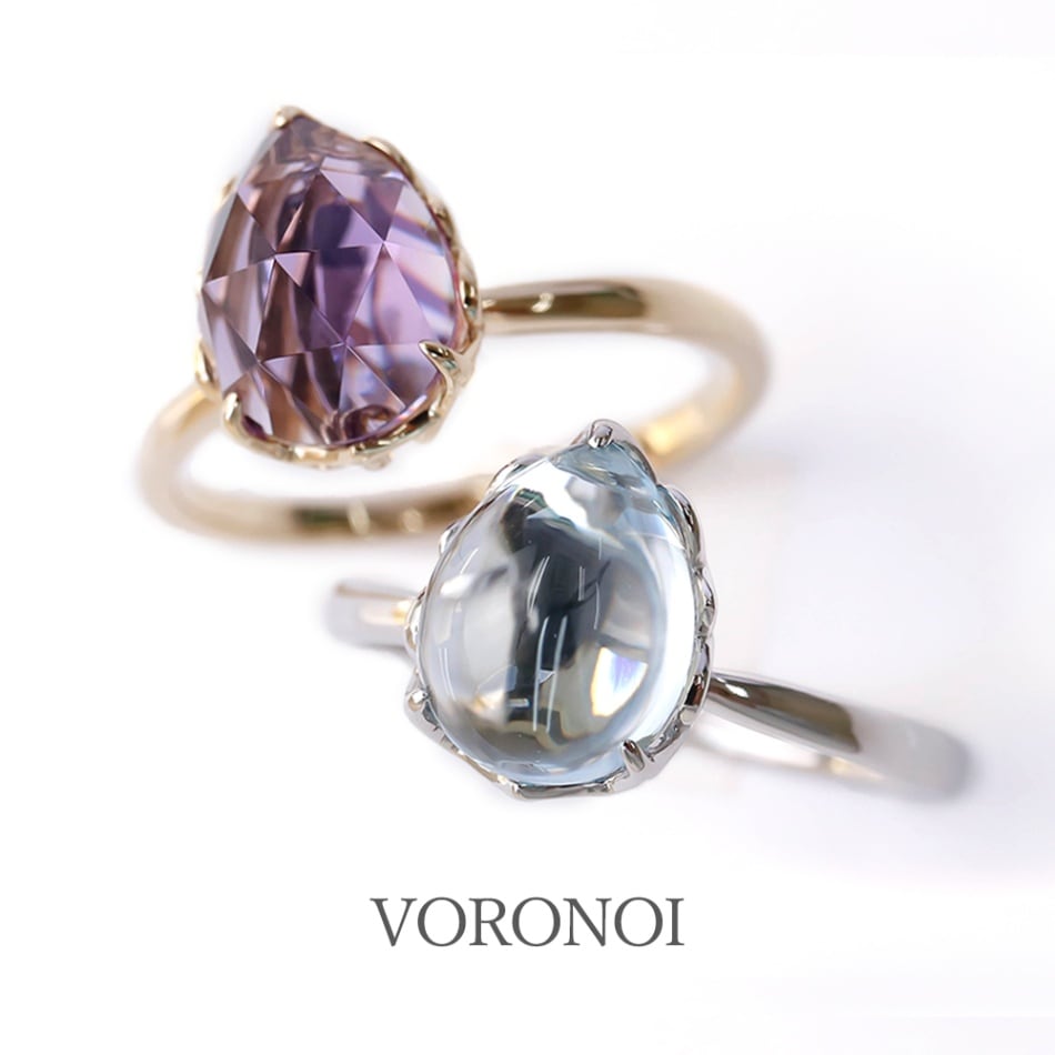 【5営業日以内に発送】MINAMO-Shizuku-Rose&Cabo リング K10YG