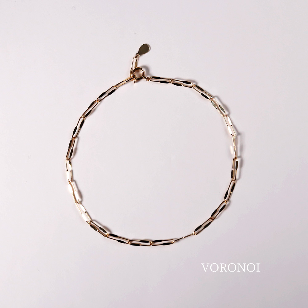 ハーフ　プレスクリップ　チェーン　ブレスレット　K18