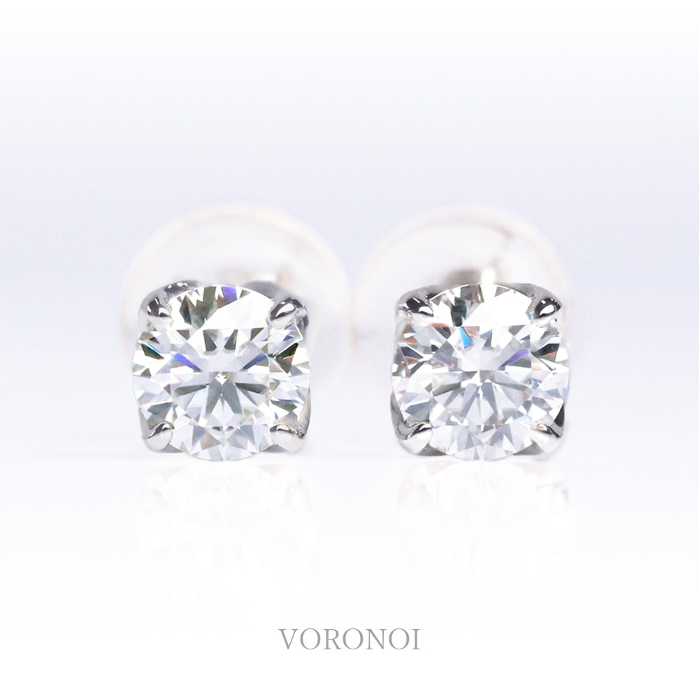 ラボグロウン ダイヤモンド 0.6ct - tsubomi -ピアス K18 / Pt950