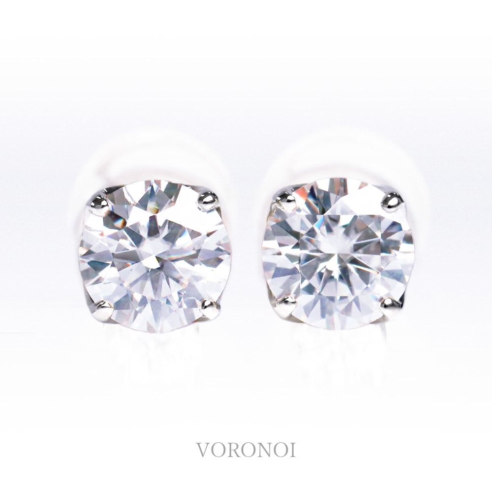 ラボグロウン ダイヤモンド ピアス 1ct - tsubomi -｜K18/Pt950