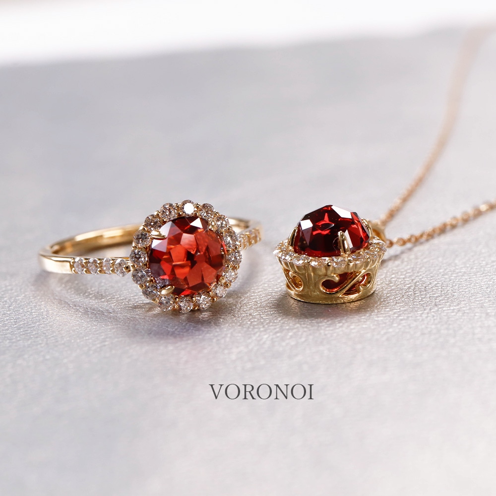 MINAMO-Flower- 6mm ダイヤモンド 取り巻き ネックレス K10