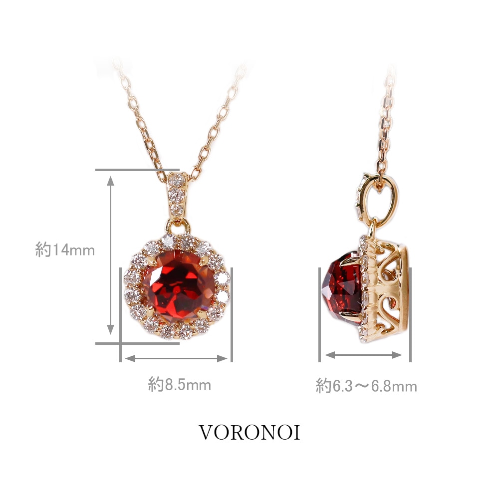 MINAMO-Flower- 6mm ダイヤモンド 取り巻き ネックレス K10