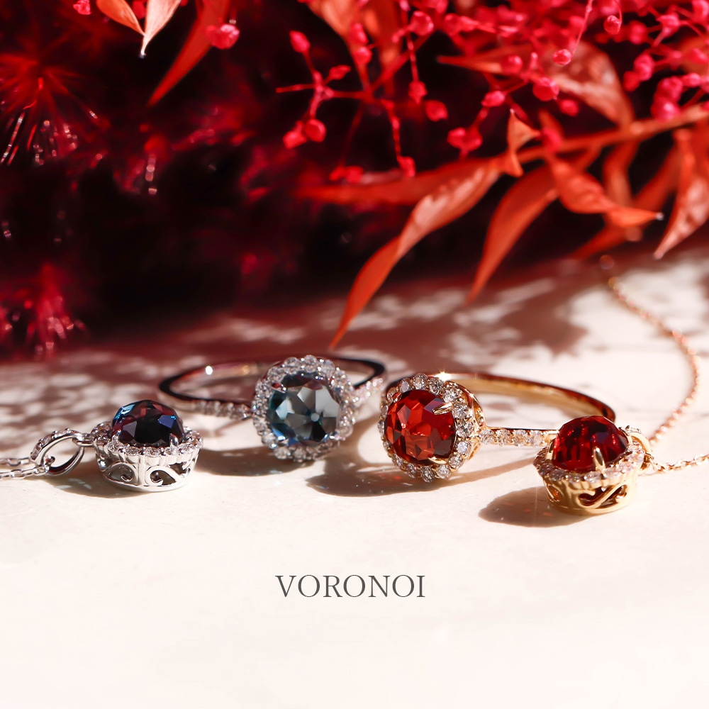 MINAMO-Flower- 6mm ダイヤモンド 取り巻き ネックレス K10