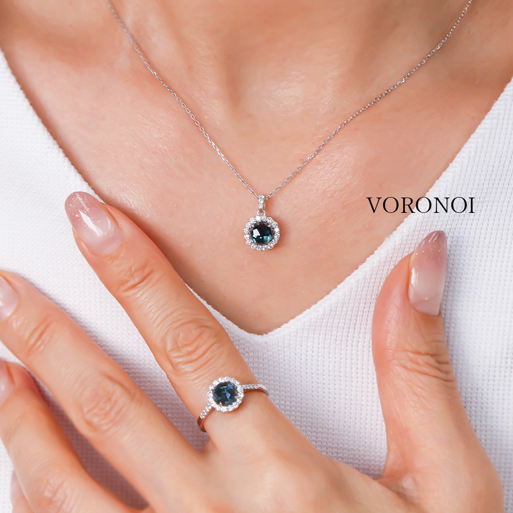 MINAMO-Flower- 6mm ダイヤモンド 取り巻き ネックレス K10