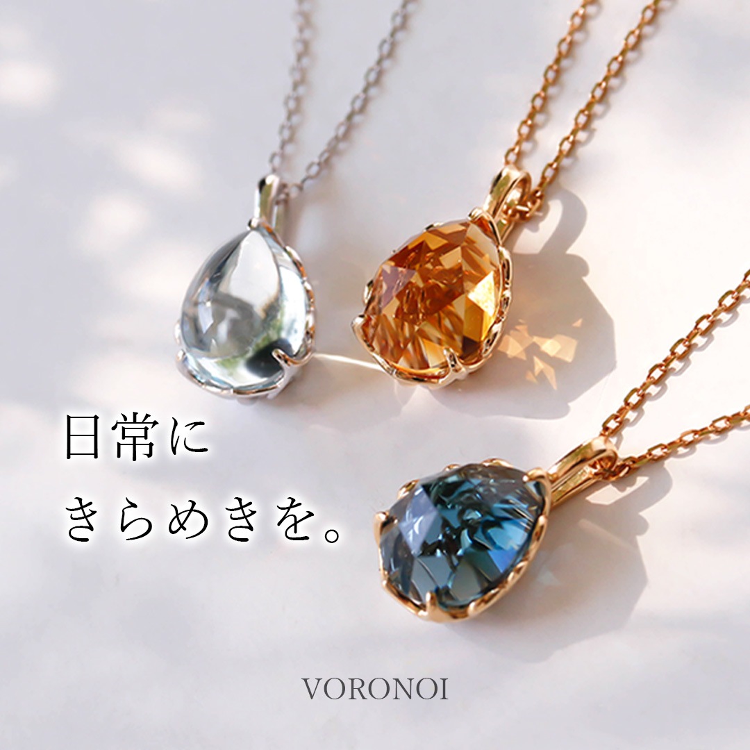 【 5営業日以内発送 / 在庫限り 】MINAMO-Shizuku-Rose&Cabo ネックレストップ / K10YG