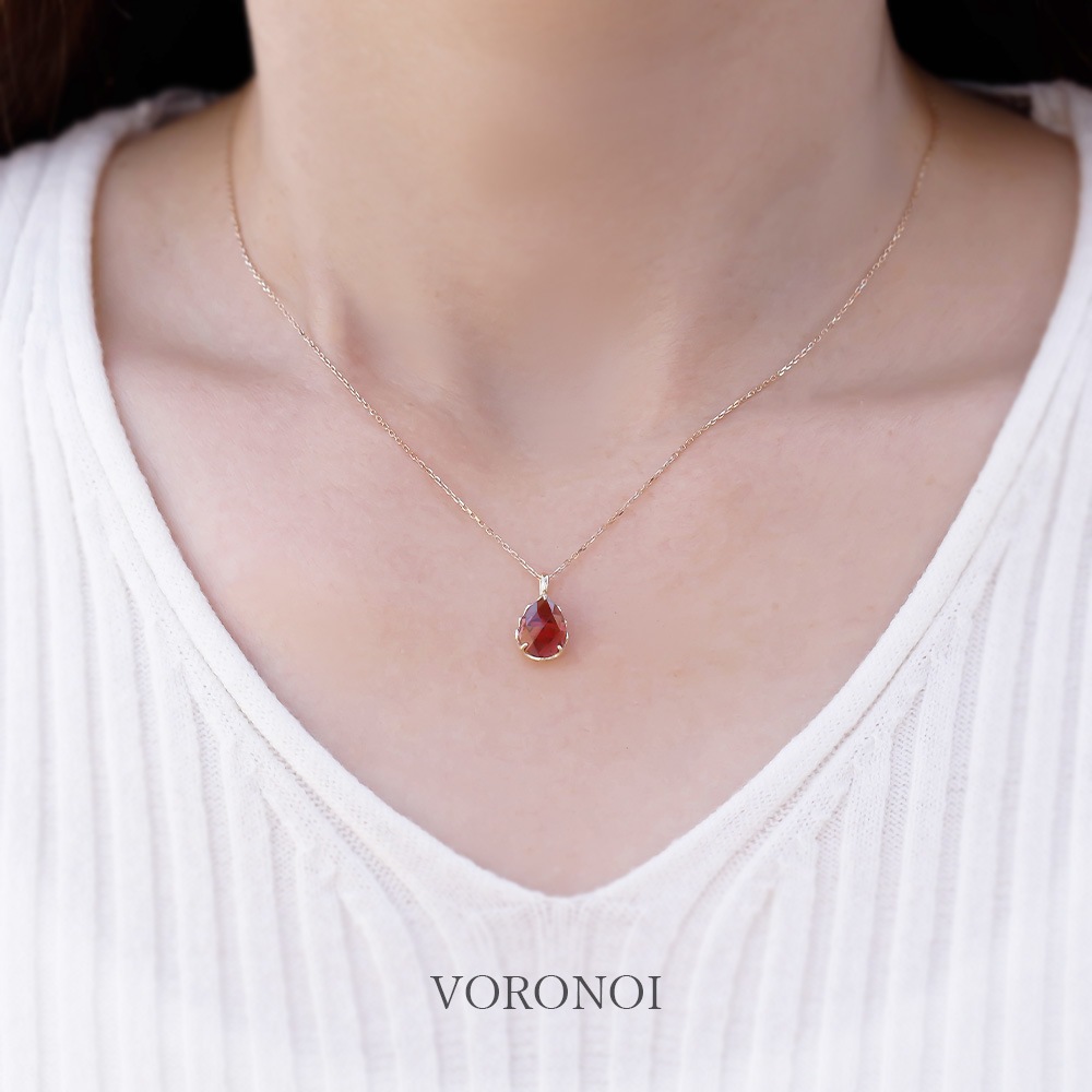 【 5営業日以内発送 / 在庫限り 】MINAMO-Shizuku-Rose&Cabo ネックレストップ / K10YG