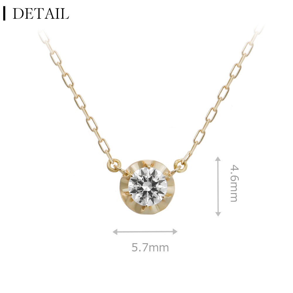 モアサナイト K10 リフレクション ネックレス